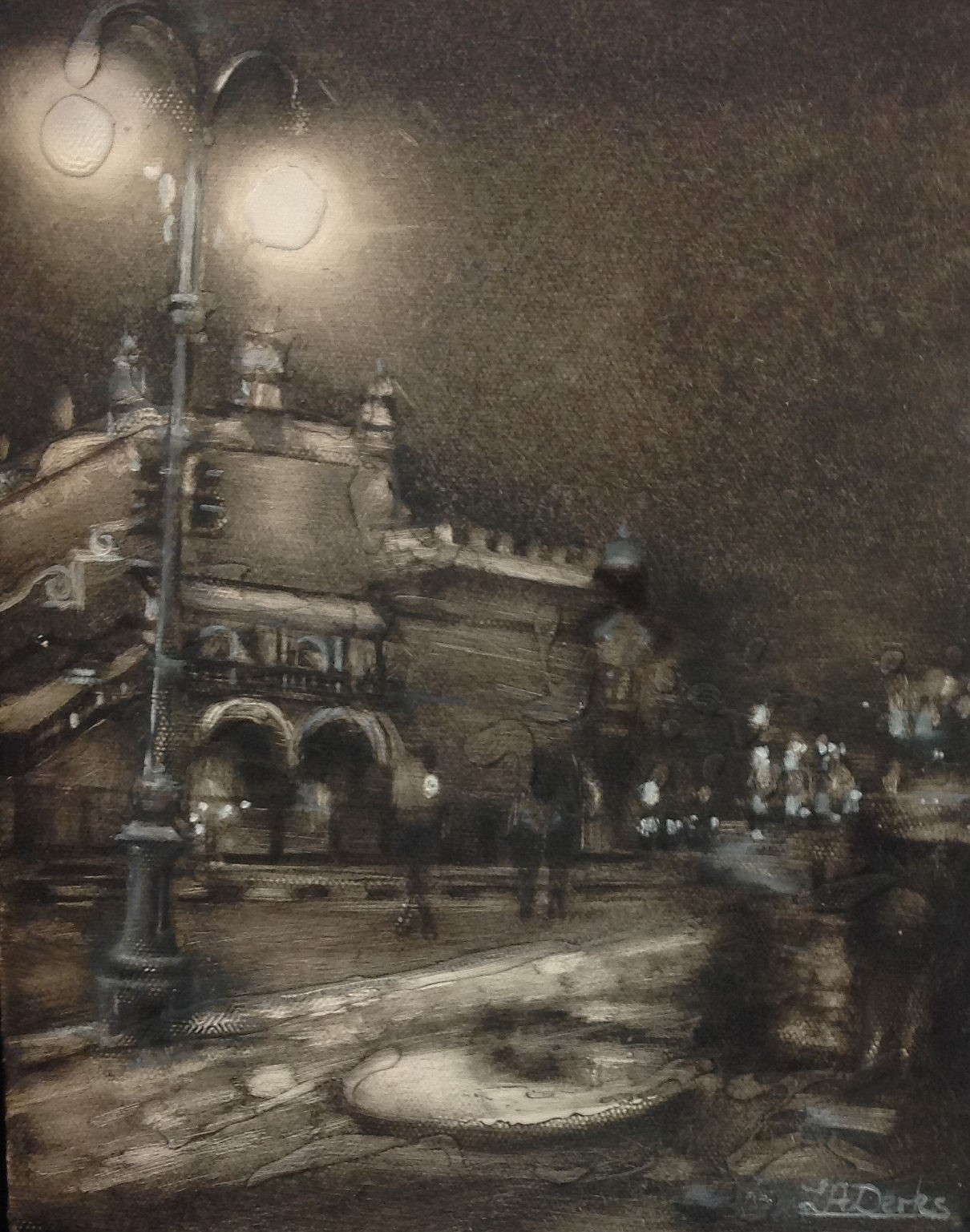 'Krakov by Night' by artist Lesley Anne Derks